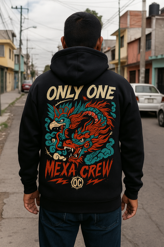 HOODIE ONLY ONE MEXA CREW - QUETZALCÓATL & ÁGUILA